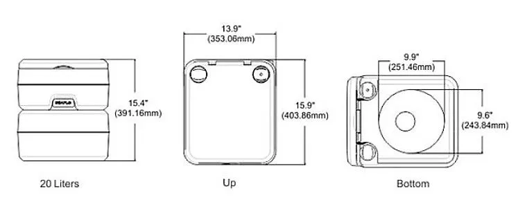 SEAFLO Portable Toilet 20L